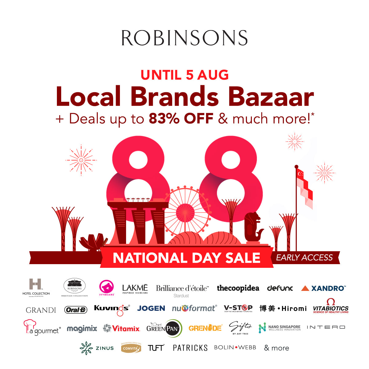 Celebrate Singapore with Early Access to Robinsons 8.8 National Day Sale!