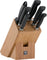 Zwilling Four Star Knife Block Set, 7 Pcs - Paring, Utility, Slicing, Chef'S Knife, Sharpening Steel, Multi Purpose Shear And Wooden Block