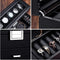 StitchesandTweed 6 Slot Watch Box 2 Tier Organizer - Matte Black