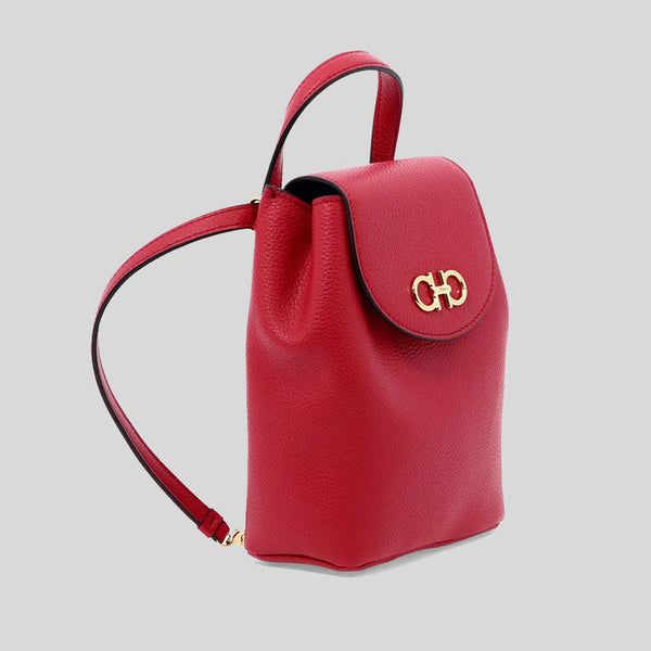 Salvatore Ferragamo Calf Leather Small Gancini Crossbody Bag Backpack Robinsons Singapore
