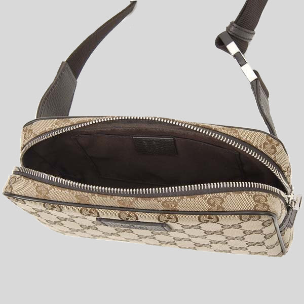 GUCCI Signature GG Canvas Unisex Waist Belt Bag Beige RS-449174