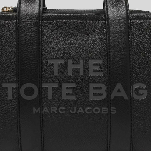 Marc Jacobs Leather The Tote Small Traveler Tote Bag Black RS-H009L01SP21