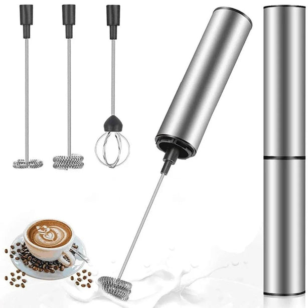 StitchesandTweed Milk Frother Handheld Rechargeable for Drinks, Egg Whisk