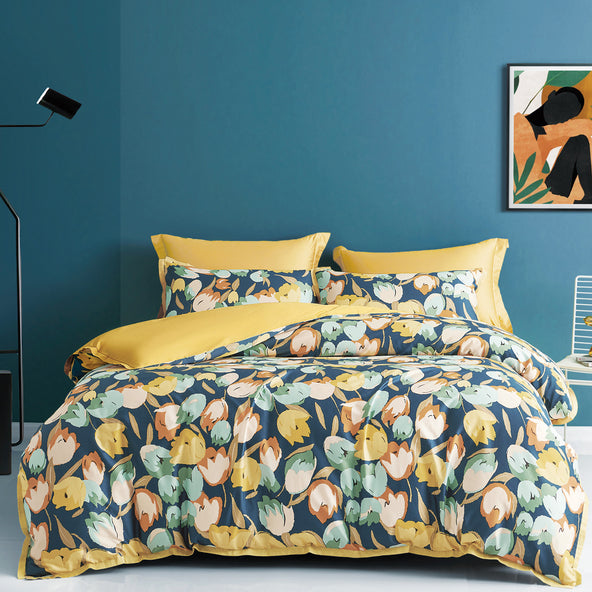 Suzanne Sobelle Bloomsbury Tulipe Deluxe Bed Set, Yellow