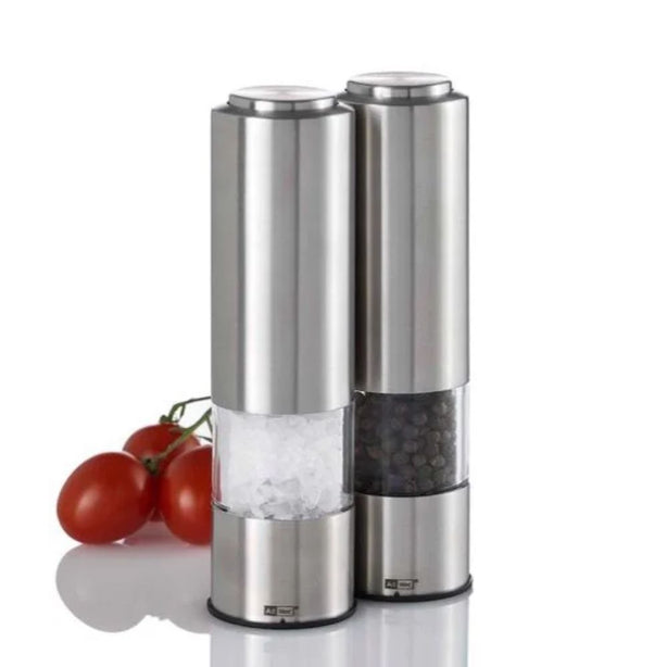 Adhoc Battery Operated Pepper & Salt Mill Set With Led Light