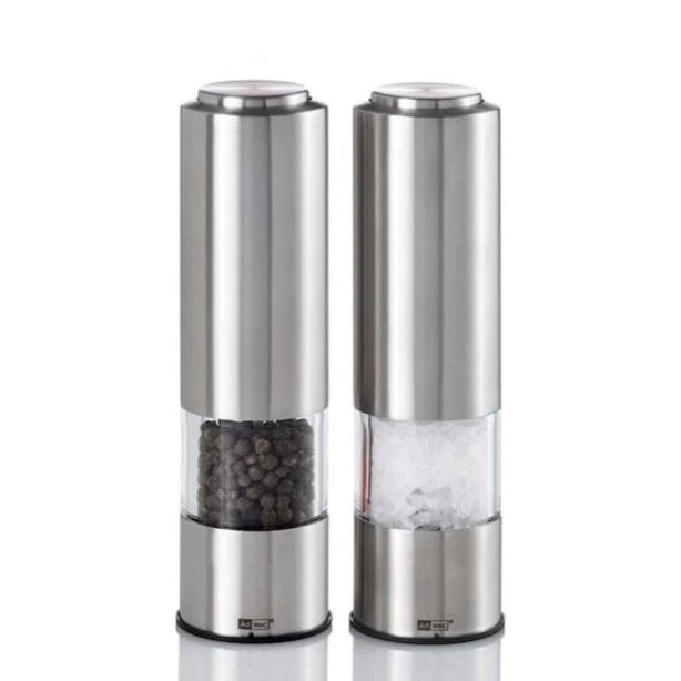 Adhoc Battery Operated Pepper & Salt Mill Set With Led Light