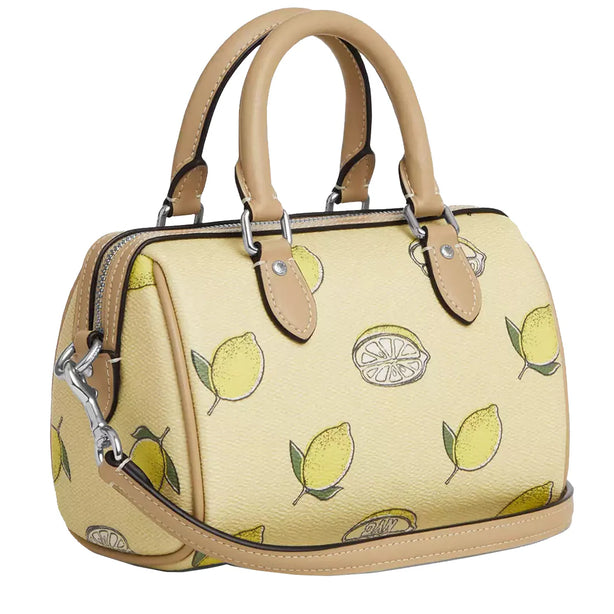 Coach Mini Rowan Crossbody Bag With Lemon Print - Garden Glade Multi CAL19