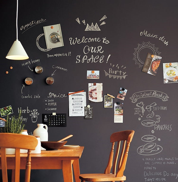 StitchesandTweed Chalkboard Wallpaper - Black