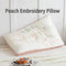 Sweet Home Peach Fragrance Pillow Embroidery Antibacterial Comfort Pillows Side Sleep Bolster Machine Washable 48x74cm