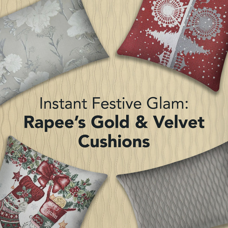 Instant Festive Glam: Rapee’s Gold & Velvet Cushions
