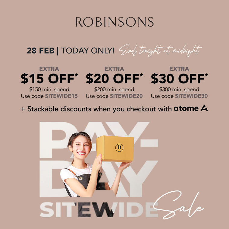 One-Day Only: Robinsons Payday Sitewide Sale Ends Tonight!