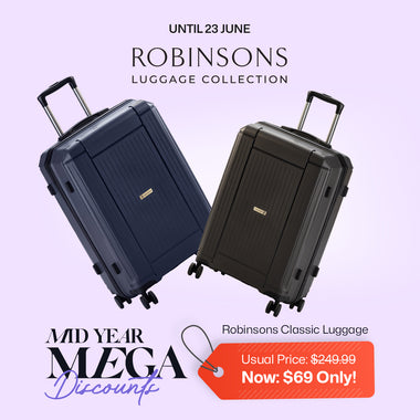 Jet Set for a Singapore Summer: Pack Your Adventure with Robinsons' Stylish Classic Luggage Collection!