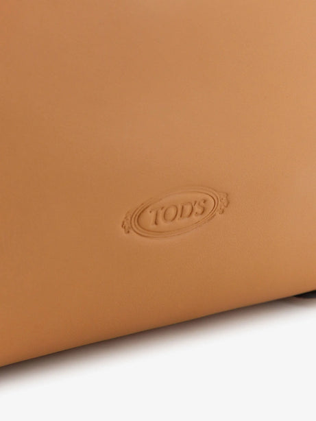 Tod'S Metal Dots Leather Mini Bag - Marrone