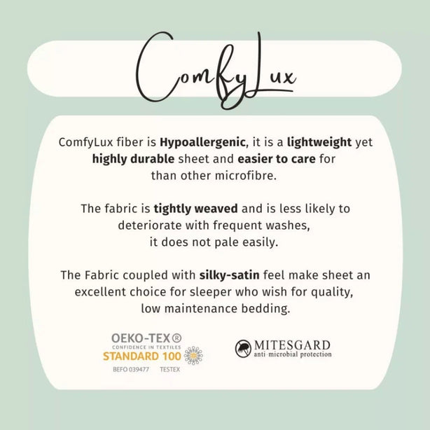 Hillcrest I 988TC ComfyLux I Printed Bedding Collection I Fitted Sheet Set I Summer Blanket