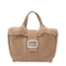 Viv' Choc Goatskin Suede Shopping Bag - Sand Beige