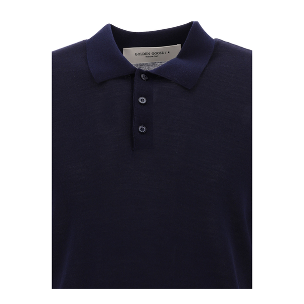 Merino Wool Button Down Polo Shirt