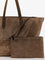 Brunello Cucinelli BC Duo suede shoulder bag with engraved logo - Torba