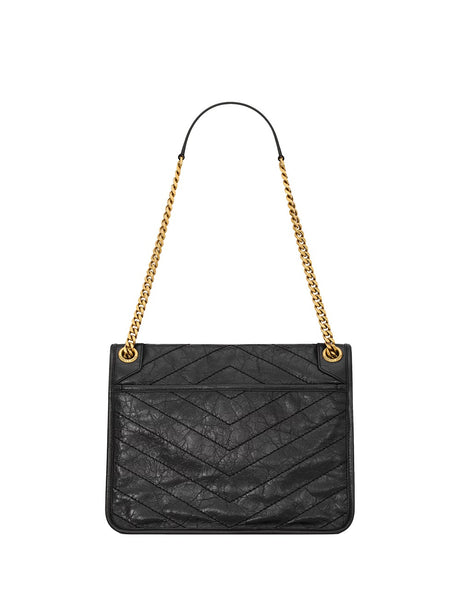 Saint Laurent Niki Medium Calfskin Shoulder Bag - Black