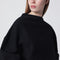 Black Draped Sweatshirt