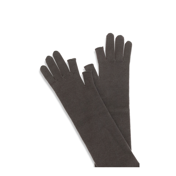Long Fingerless Wool Gloves