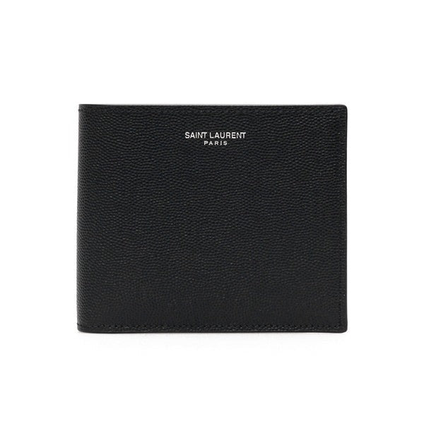 SAINT LAURENT Grain de Poudre leather bi-fold wallet