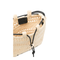 Drawstring Pocket Raffia Crossbody Bags - Natural/Black