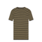 Navy Yellow Striped Stretch Cotton T-Shirt