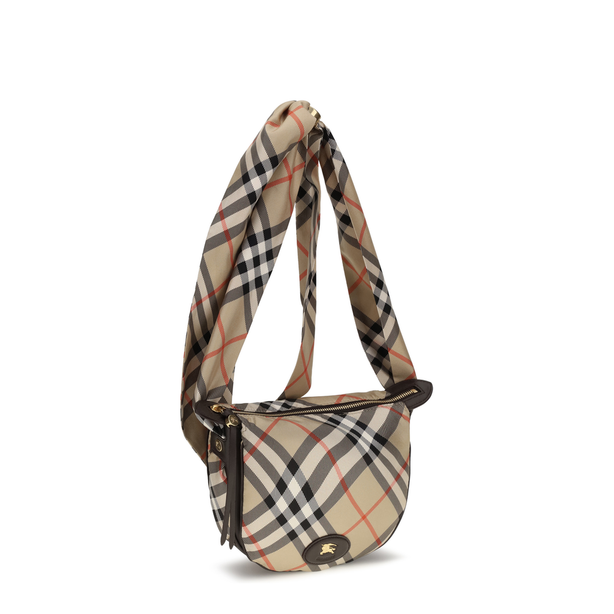 Silk Twill Shoulder Bag - Sand
