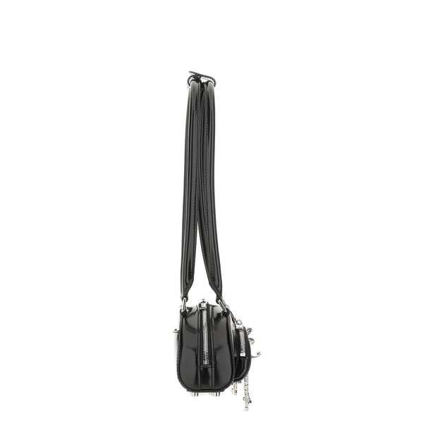 Mini Cow Leather Shoulder Bag - Black