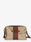 Gucci Camera bag GG fabric crossbody bag with metal Horsebit - Beige