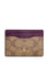 Coach Card Case In Signature Canvas - Brown/Boysenberry