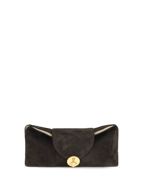 Versace Vivian suede Pouch - Moka Gold
