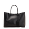 VLogo Calf Leather Shopping Bag - Nero