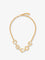 Chloe' Brass Script Necklace - Vintage Gold