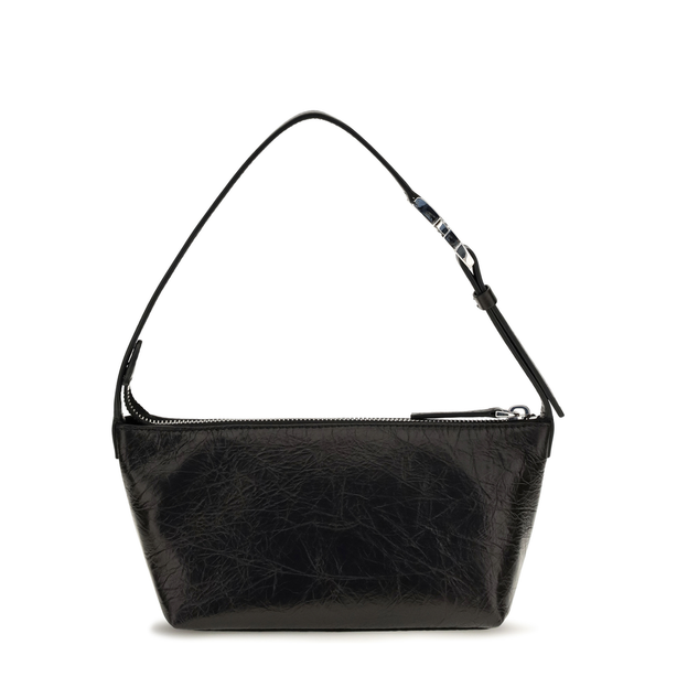 Small Calf Leather Pouch - Black