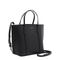 Perry Small Grained Leather Tote - Black