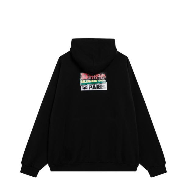 Black Hoodie With Logo Print