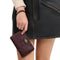 Coach Corner Zip Wristlet In Signature Canvas - Black Currant CEY93