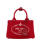 Jardinière Mini Cotton Canvas Handbags - Red