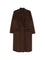 Brown Felted Texture Double Breasted Coat