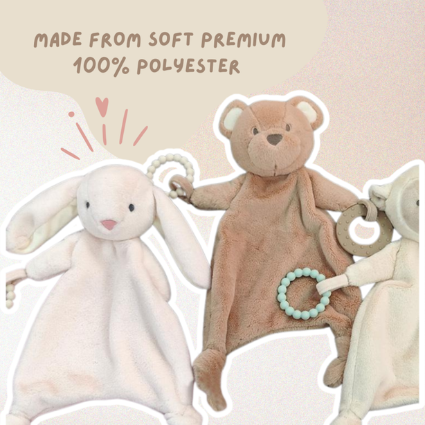 NYZE Newborn Plushie Teether Lovies Comforter