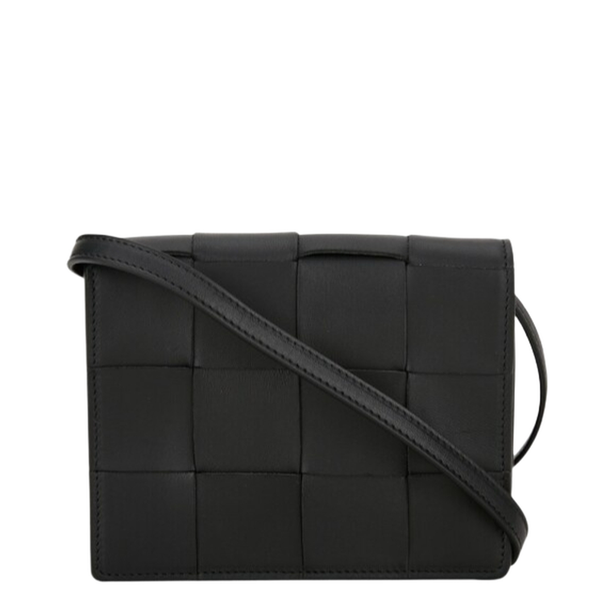 Intrecciato Small Cassette Bag - Nero