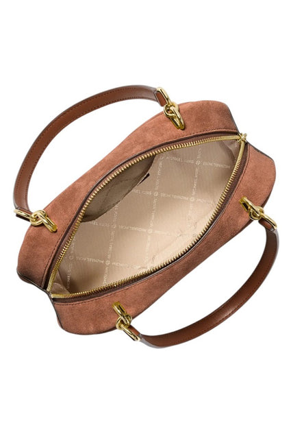 Michael Kors Cecily Small Suede Shoulder Bag - Lugggage
