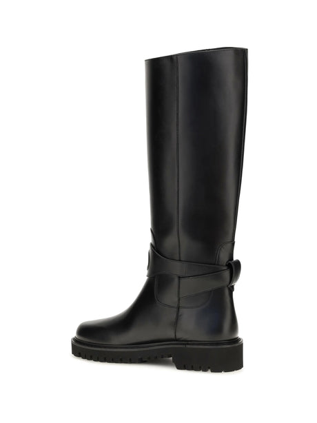 Valentino Garavani VLogo Signature calfskin High Boots - Black
