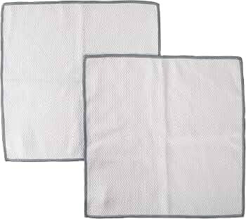 Microfiber Glass & Mirror Cleaning Cloth 2pcs Set - Grey