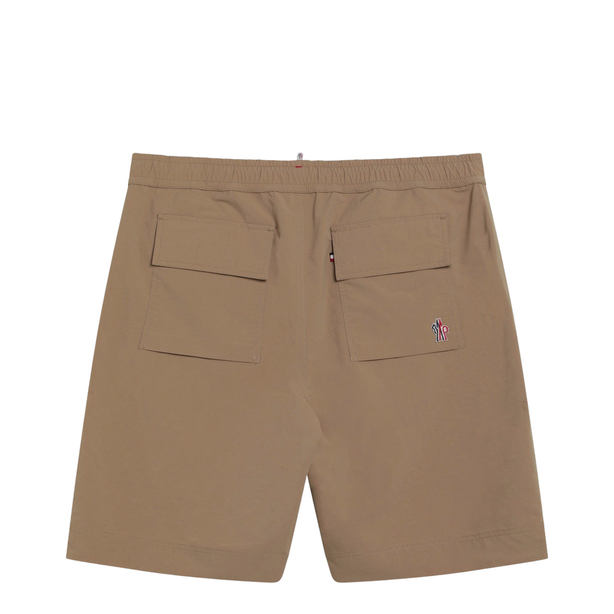 Beige Technical Froissé Bermuda Shorts