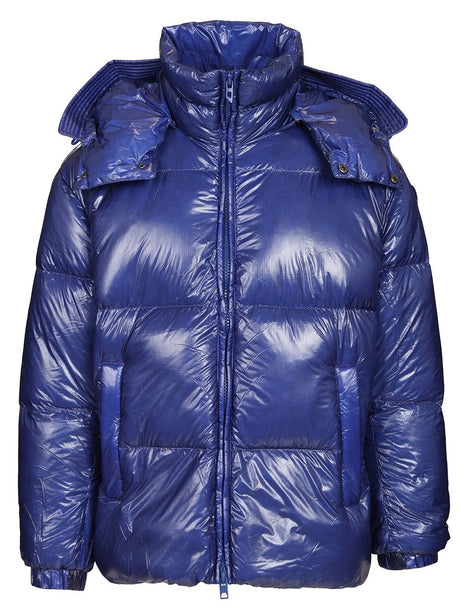 Diesel Quilted Taslan Down Jacket With Viraloff® Treatment - Blue
