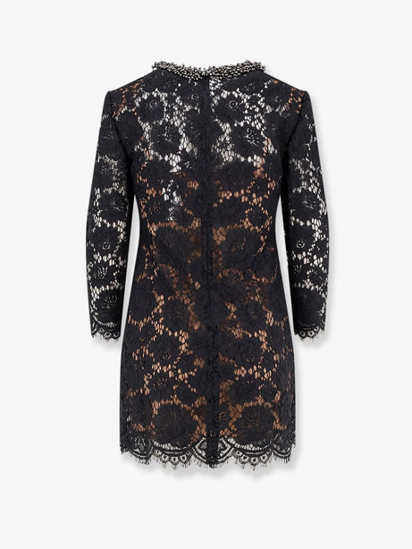 Self Portrait Black lace mini dress