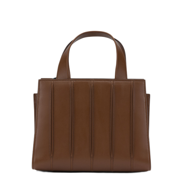 Whitney Medium Calfskin Handbag - Dark Brown