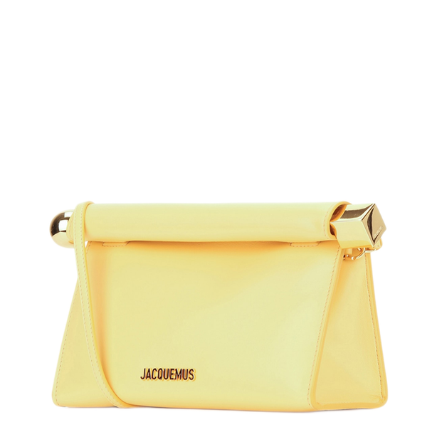 Le Sac Rond Carré Mini Lambskin Shoulder Bag - Light Yellow